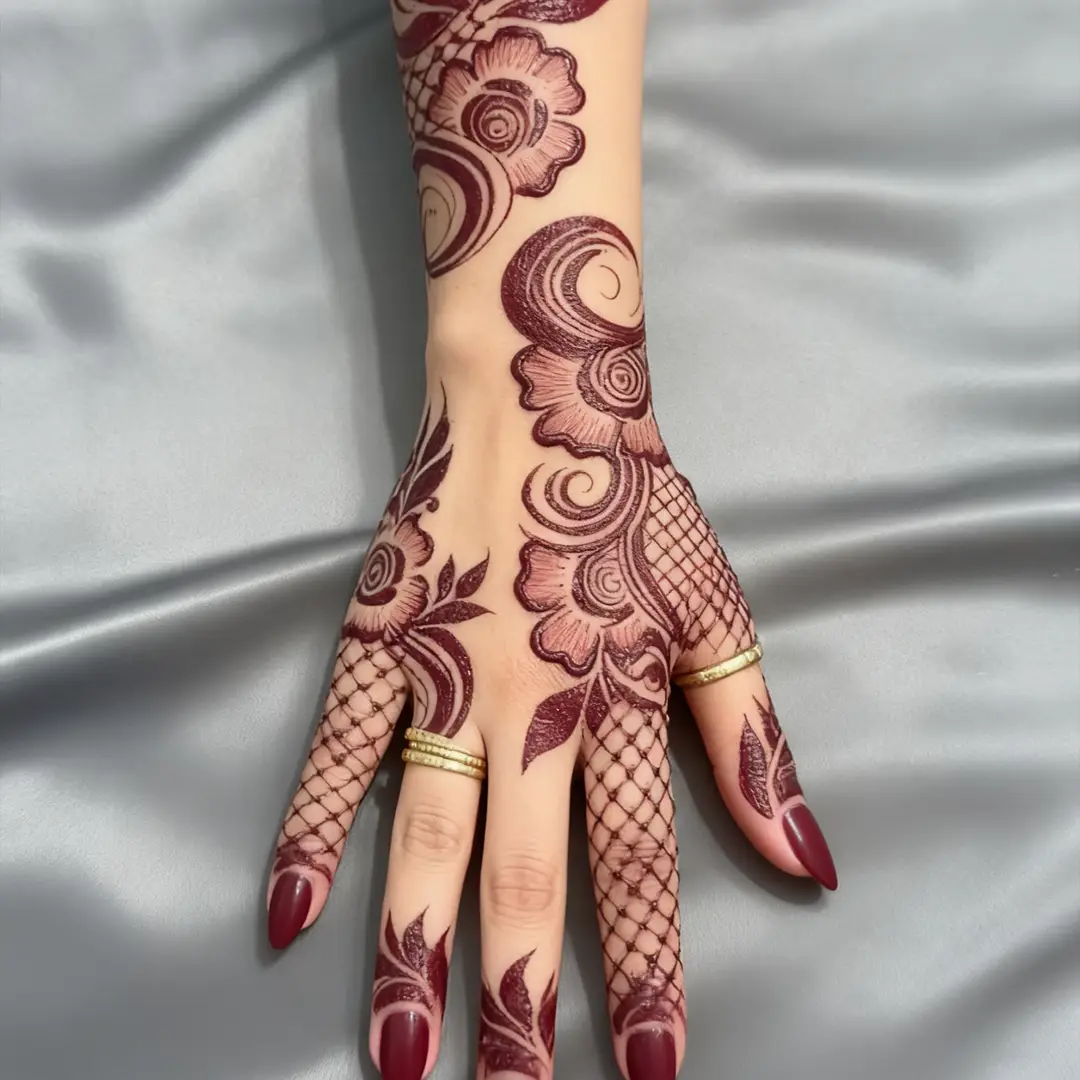 Henna Hand-Painted Tattoo Stickers for Men, Waterproof, Long-Lasting Floral Designs for Women, Waterproof Ins-Style Arm Tattoo Stickers with a High-End Feel