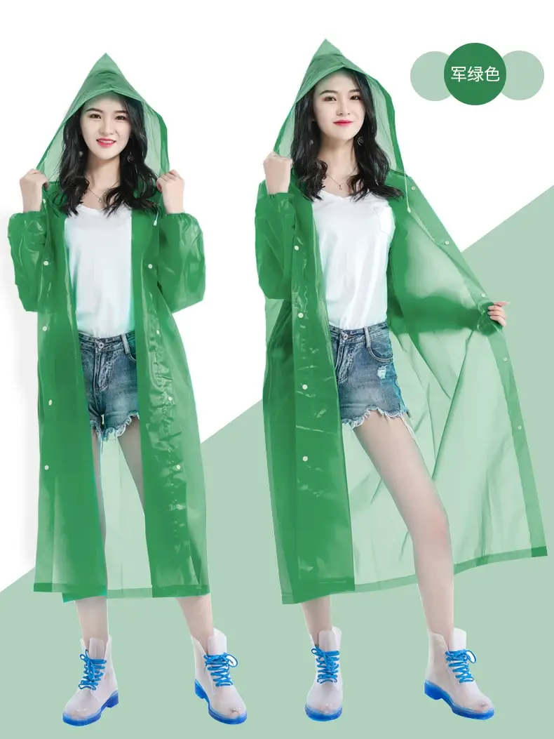 Thickened Raincoat for Adults, All-In-One, Portable for Travel, Outdoor Cycling, Full-Body Protection Against Heavy Rain, Disposable Rain Poncho — feature 19