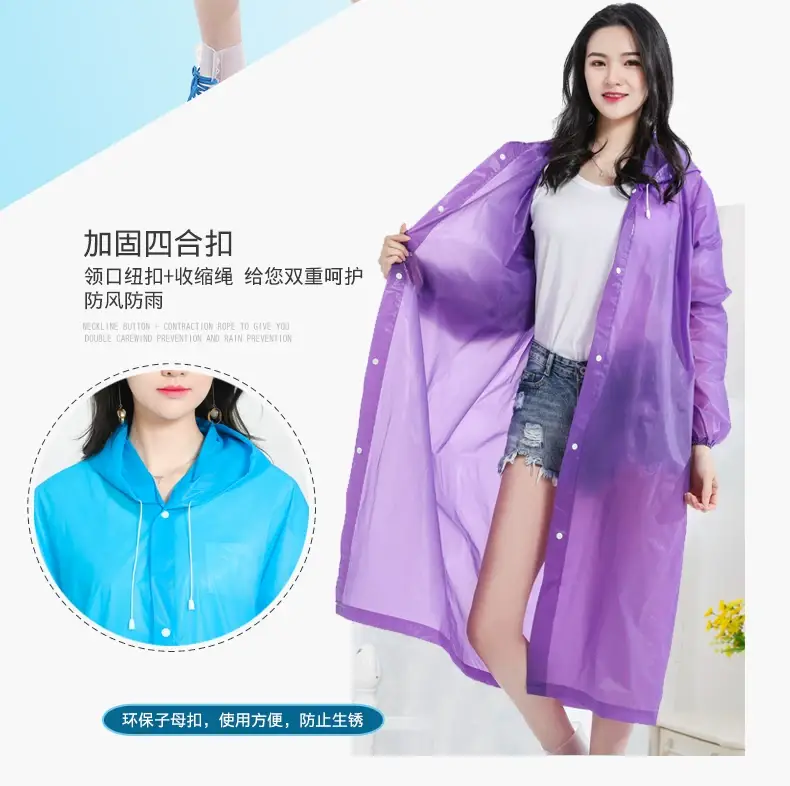 Thickened Raincoat for Adults, All-In-One, Portable for Travel, Outdoor Cycling, Full-Body Protection Against Heavy Rain, Disposable Rain Poncho — feature 9