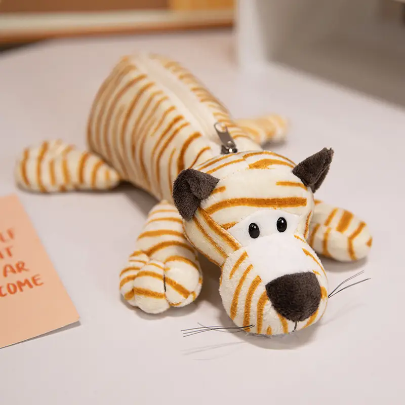 Cartoon Plush Animal Pencil Case, Cute Student Stationery Storage Bag, Large Capacity, Adorable Doll-Shaped Pencil Case