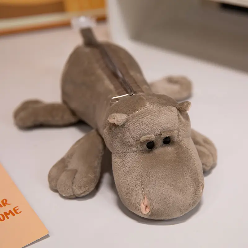 Cartoon Plush Animal Pencil Case, Cute Student Stationery Storage Bag, Large Capacity, Adorable Doll-Shaped Pencil Case
