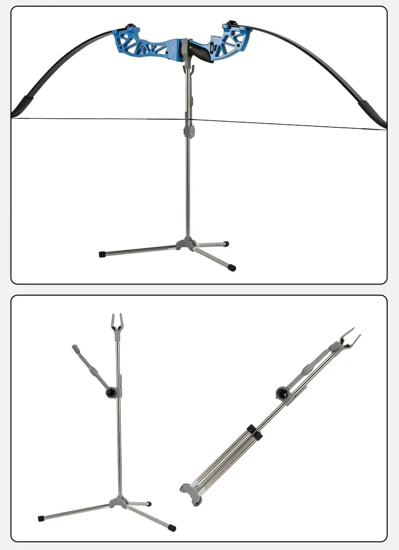 Manufacturer Wholesale High-Quality Stainless Steel Bow Stand with Balance Rod, Multi-Directional Adjustable Bow and Arrow Archery Equipment — feature 10