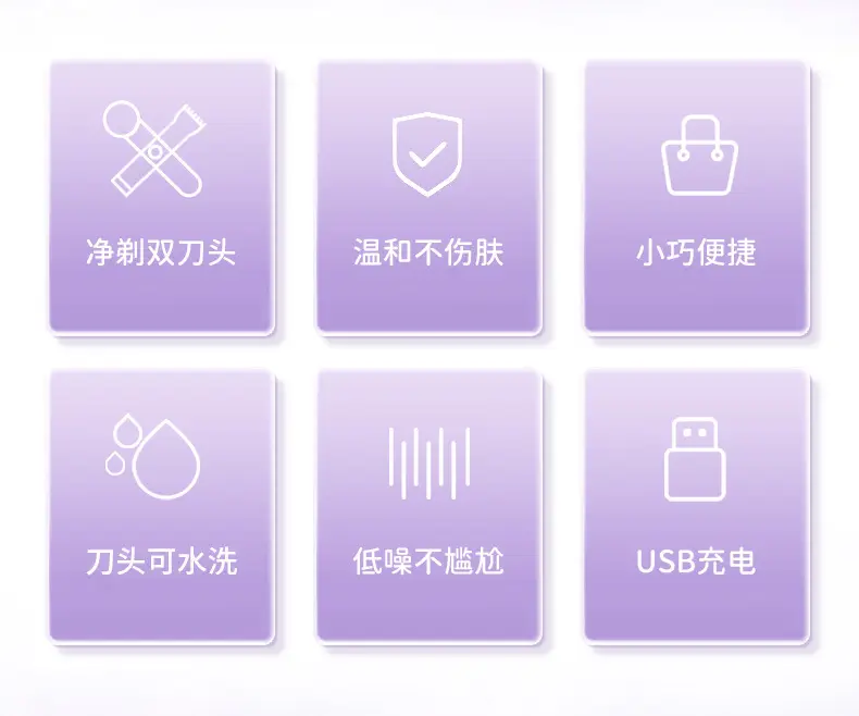 Cross-Border New Model Electric Hair Trimmer for Men and Women, Armpit and Full Body Hair Removal, Private Area Hair Trimming and Removal Device, Waterproof and Safe — feature 18
