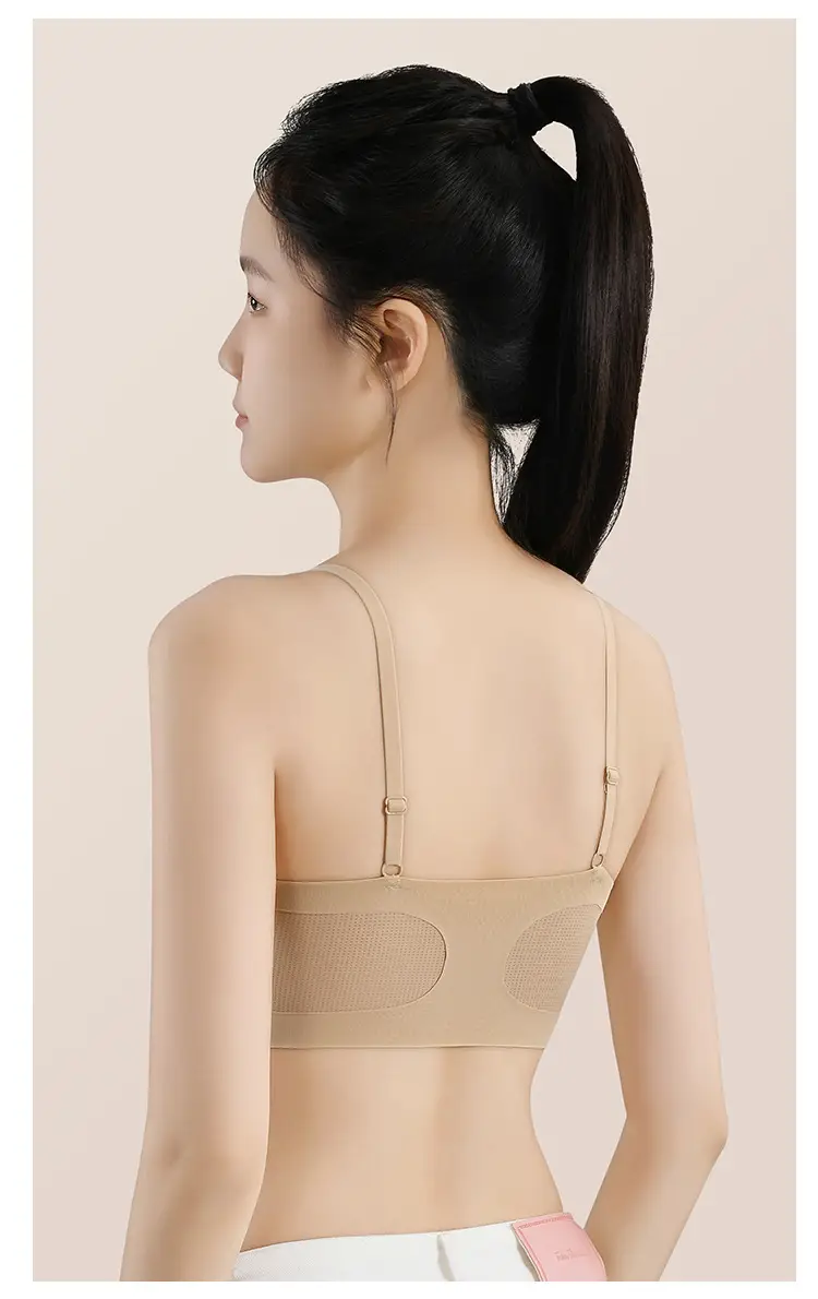 Junior High School Students' Fixed-Cup Sports Girls' Underwear, 12-16 Years Old, Development Period Student Girls' Bra Vest, High School Students' Bra — feature 19