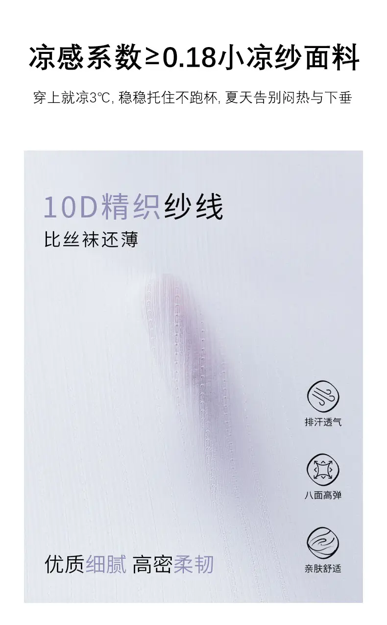 Cooling Invisible Seamless Thin Gathered Comfortable Foundation-Like Bra for Women with Large Busts, Sports Tank Top Bra — feature 7