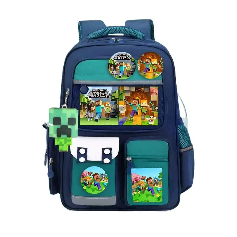 My World School Bag, Large Capacity, Ultra-Light, Boys' Spine-Protecting Trendy School Bag, Suitable for Primary School Students Grades 1-3-6, Lightweight