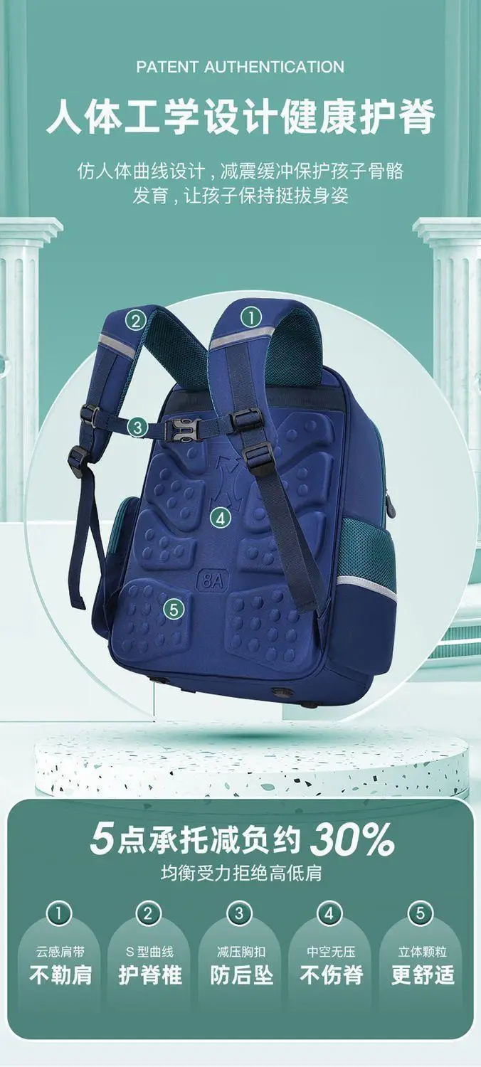 My World School Bag, Large Capacity, Ultra-Light, Boys' Spine-Protecting Trendy School Bag, Suitable for Primary School Students Grades 1-3-6, Lightweight — feature 10