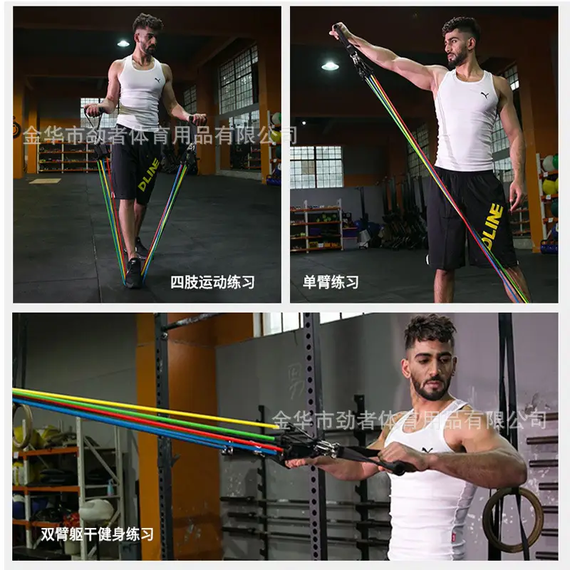 11-Piece Set of Resistance Bands for Muscle Training, Multi-Functional Fitness Elastic Bands for Shoulders, Back, Chest, and Arms, Wholesale