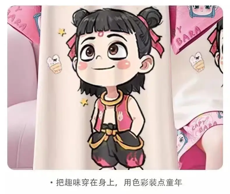 New Style Children's Pajamas Short-Sleeved Three-Piece Set Summer Fashion Cartoon Home Clothes Set for Middle-Aged and Older Girls and Elementary School Students — feature 23