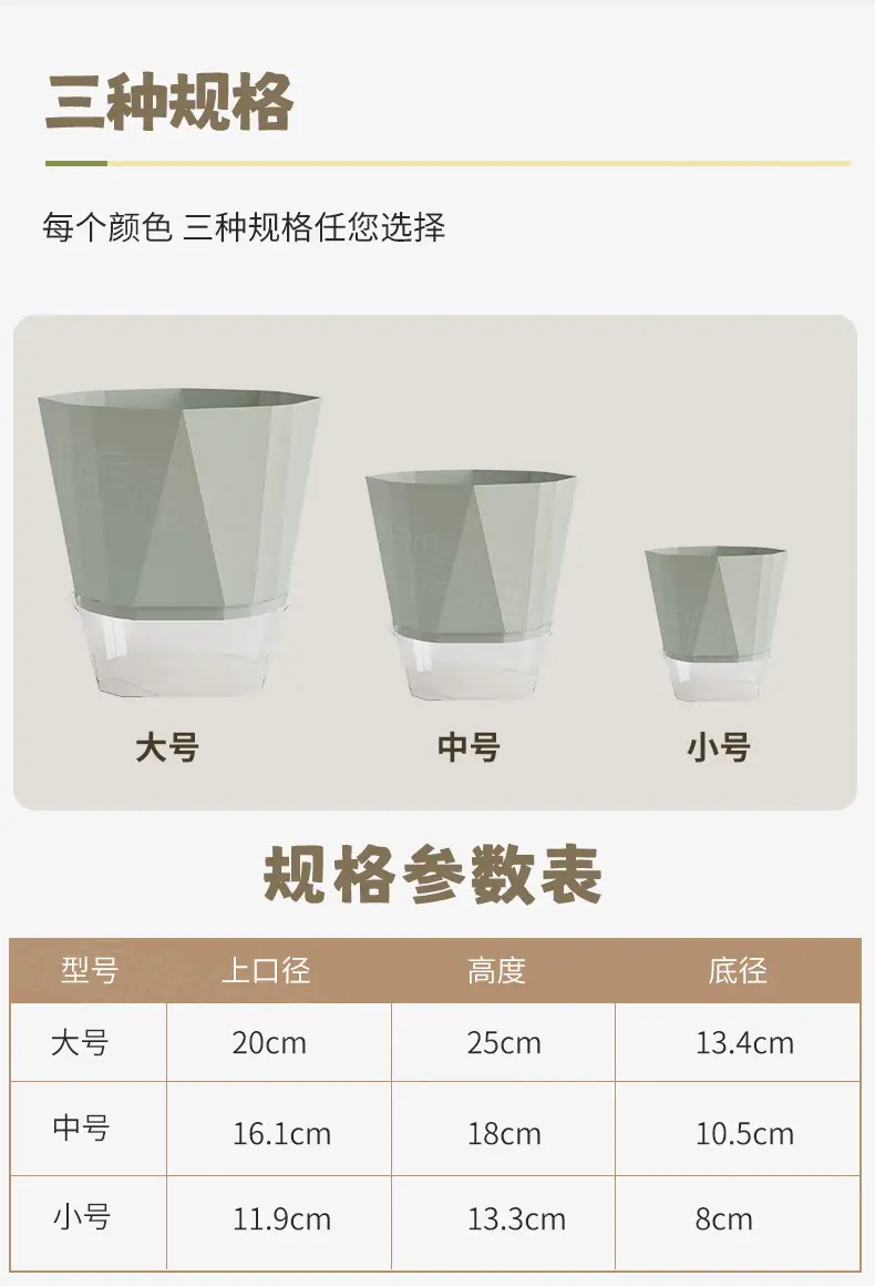 New Self-Watering Flower Pot, Self-Absorbing Water, Trendy Plastic Gallon Pot for Lazy Gardeners, Suitable for Green Plants, Roses, Orchids, and Succulents on the Balcony — feature 11
