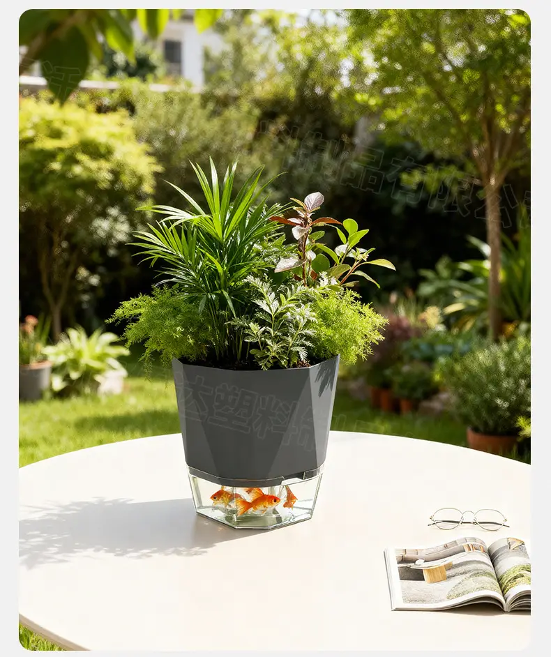 New Self-Watering Flower Pot, Self-Absorbing Water, Trendy Plastic Gallon Pot for Lazy Gardeners, Suitable for Green Plants, Roses, Orchids, and Succulents on the Balcony — feature 17