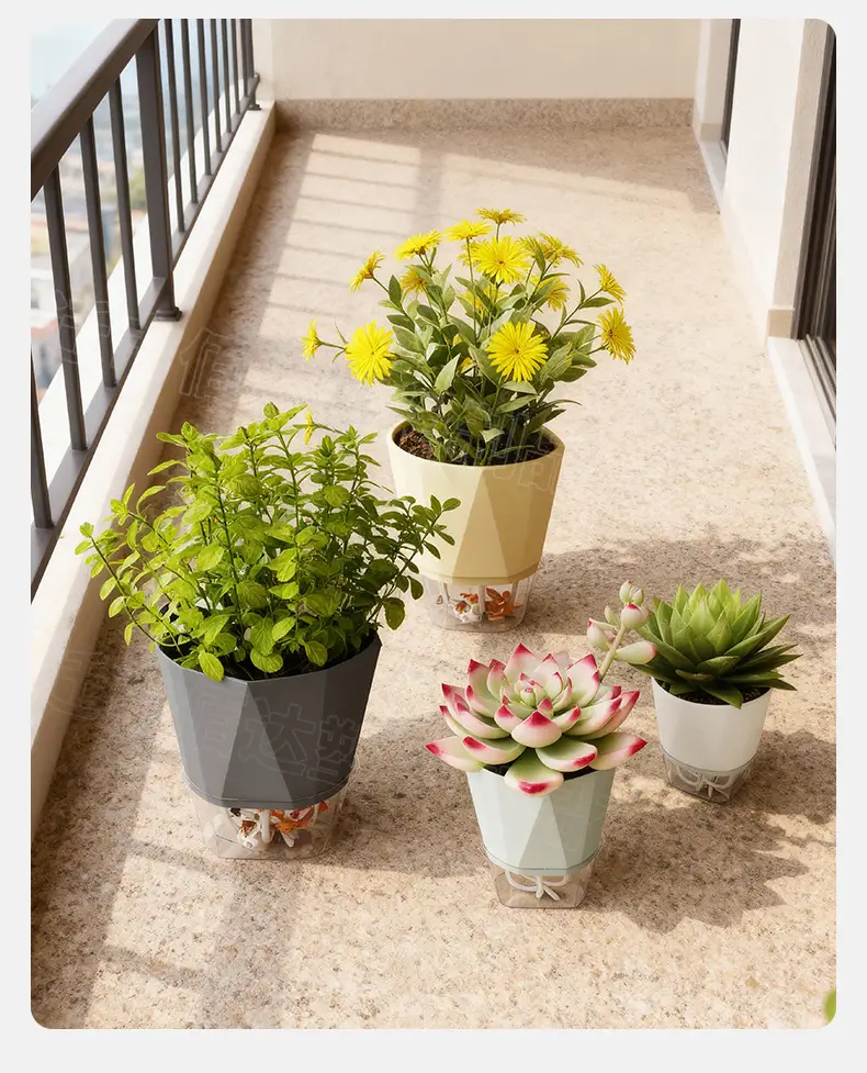 New Self-Watering Flower Pot, Self-Absorbing Water, Trendy Plastic Gallon Pot for Lazy Gardeners, Suitable for Green Plants, Roses, Orchids, and Succulents on the Balcony — feature 18
