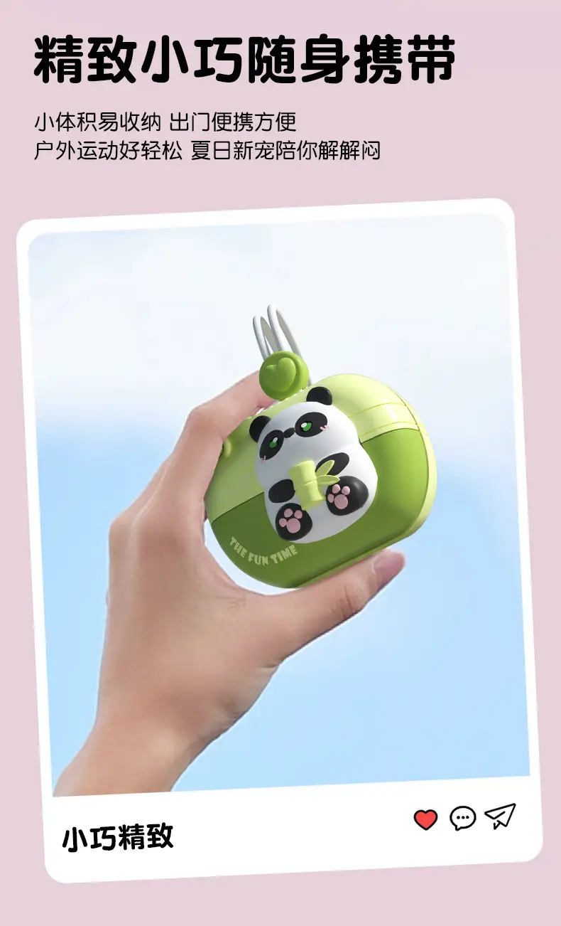 2026 New Cartoon Bladeless Neck-Hanging Fan, Long-Lasting Battery, Portable USB Charging, Child-Safe Neck-Hanging Fan — feature 6