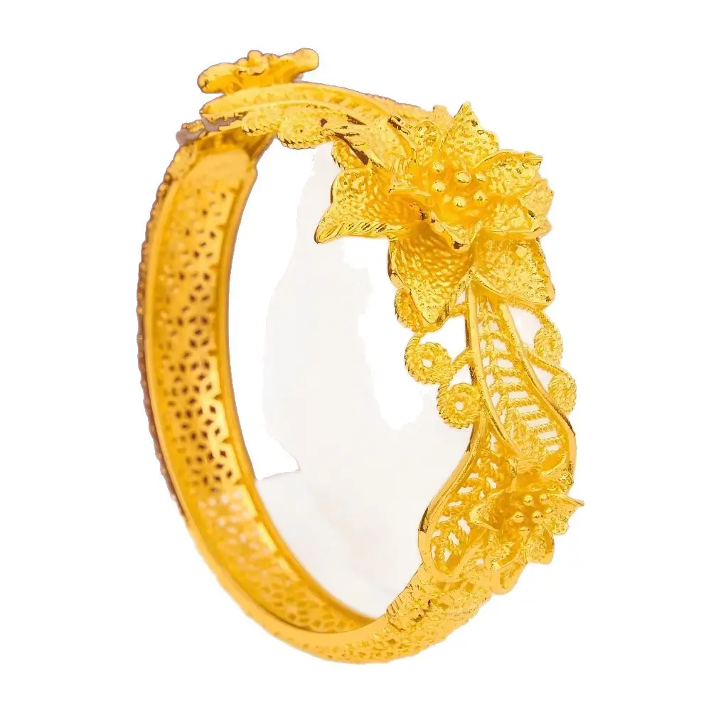 Retro Palace-Style Hollow Bracelets, Carved Bracelets, Cross-Border Foreign Trade Bridal Wedding Bracelets, Gold-Plated Bracelets Wholesale