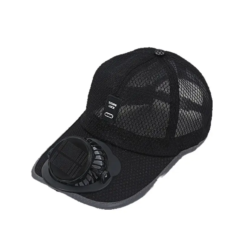 Adult Summer Solar-Powered Charging Hat with Fan for Men and Women, Breathable Mesh Sun Protection Outdoor Sunshade Baseball Cap