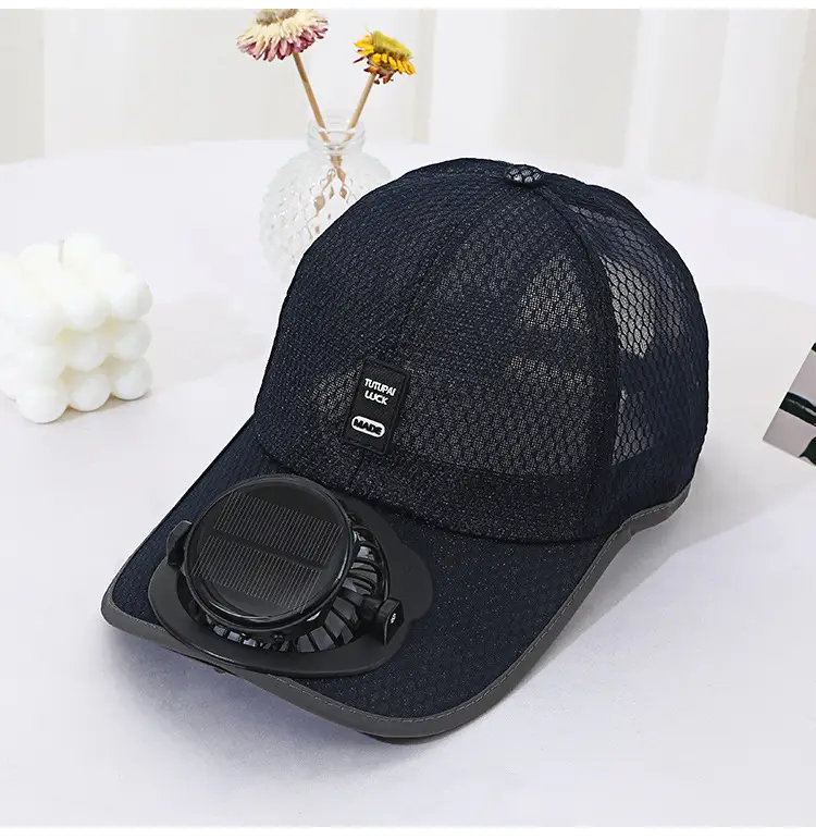 Adult Summer Solar-Powered Charging Hat with Fan for Men and Women, Breathable Mesh Sun Protection Outdoor Sunshade Baseball Cap — feature 2