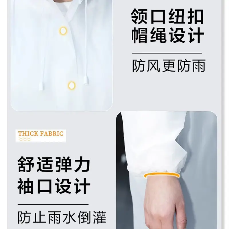 Eva Raincoat, Good Quality Disposable Raincoat, One-Piece Full-Body Rainproof Outdoor Poncho, Thickened