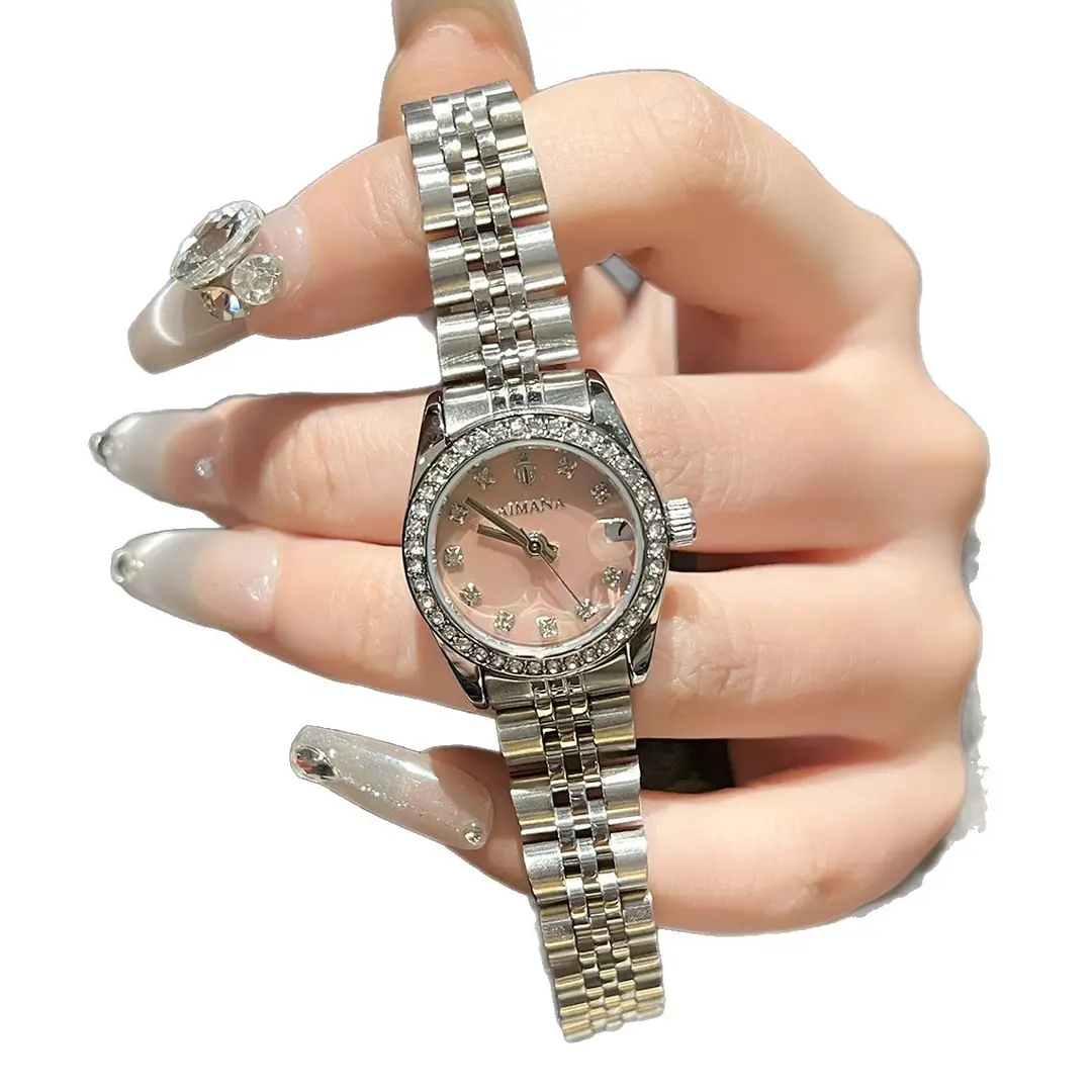 Aimana Brand Small Dial Watch for Women, Waterproof Zircon Quartz Watch, Niche Luxury Waterproof Solid Stainless Steel Women's Watch