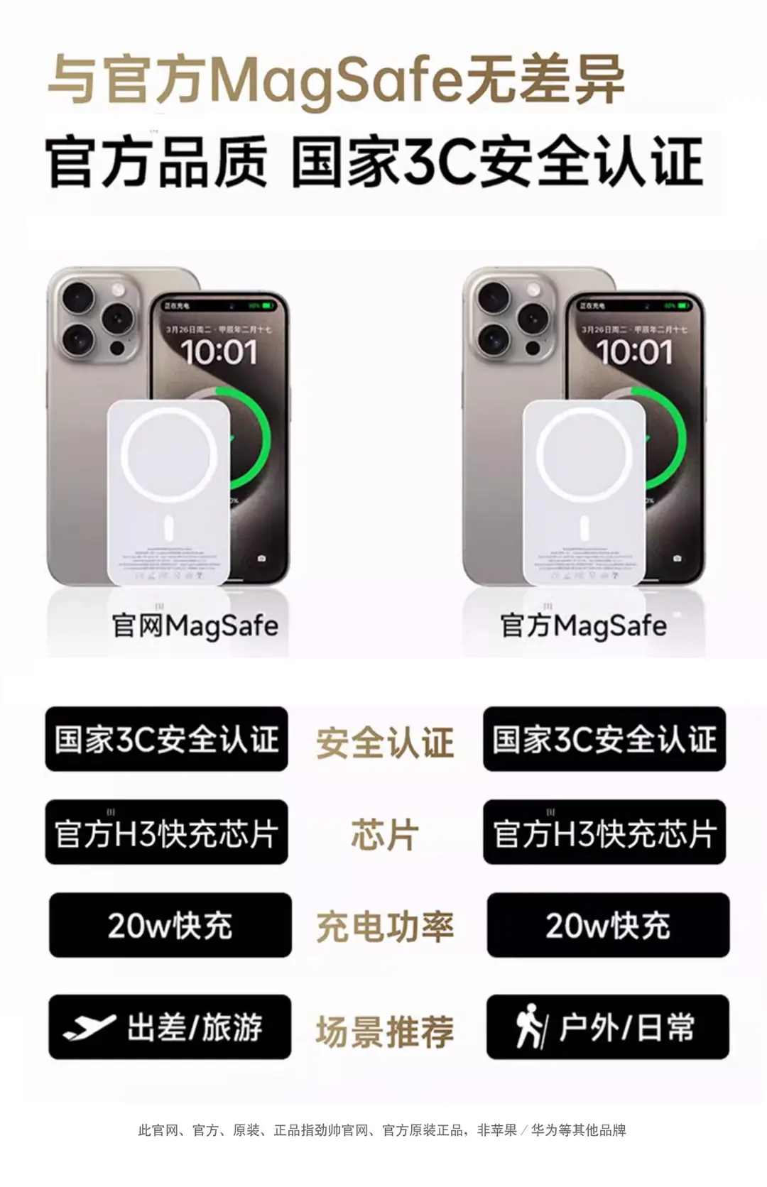 Cross-Border Magsafe Wireless Magnetic Power Bank 10000Mah Portable Gift Power Bank with Logo Printing — feature 6