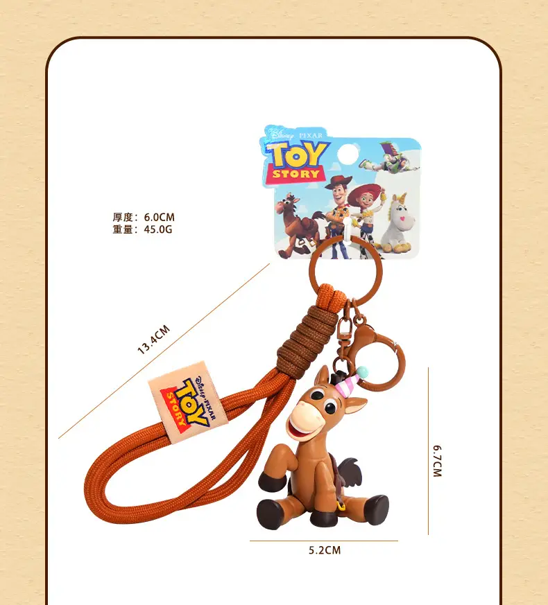 Authentic Toy Story Woody's Pony Keychain Pendant Creative Cute Doll Keychain Backpack Decoration — feature 7