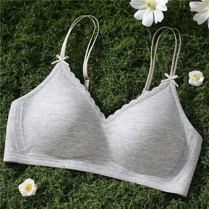 High-End Vertical Striped Underwear for Women, Soft and Comfortable, Lightweight, High-Quality, Wire-Free Bra That Makes Large Busts Appear Smaller