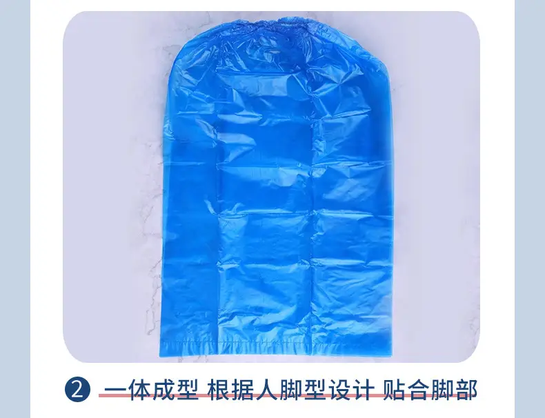 Disposable Rain Boots, Thickened Waterproof Shoe Covers, Extended Length, Indoor and Outdoor Use, Pe Non-Slip, Wear-Resistant, Universal Style, Long High-Tube Foot Covers — feature 12