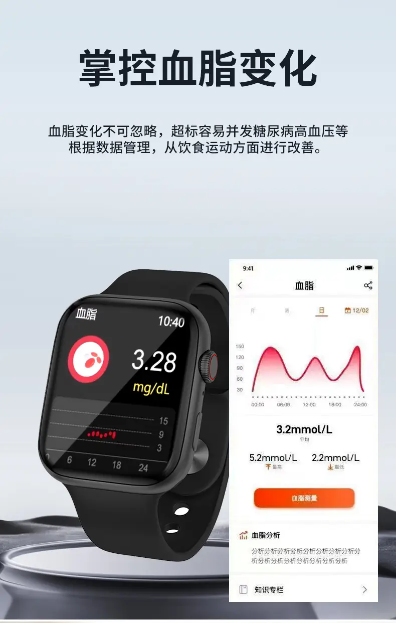 2026 High-Precision Blood Sugar and Blood Pressure Measuring Smart Watch, Blood Lipids, Uric Acid, Heart Rate, Exercise Phone — feature 6