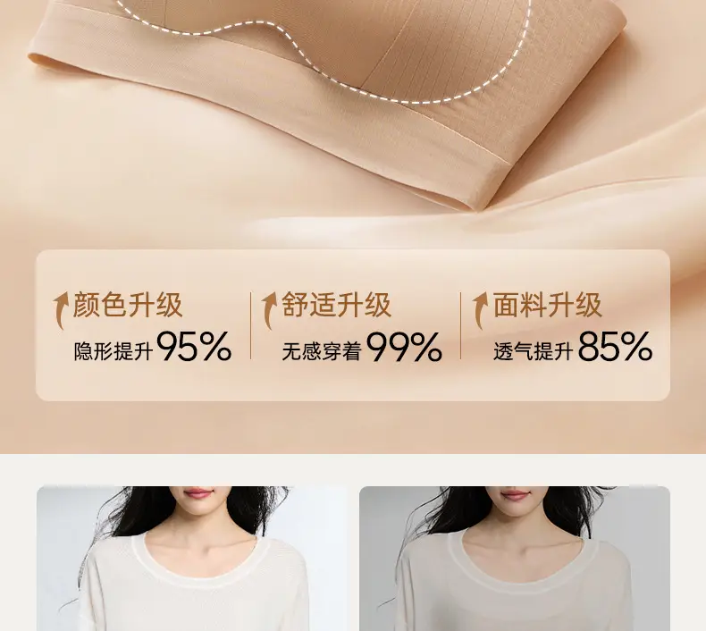【One Garment, Four Ways to Wear, Seamless Foundation Lingerie】Ice Silk Beautiful Back Lingerie with Straps for Small-Breasted Women — feature 5