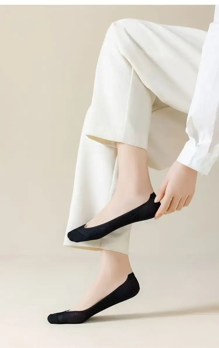 Cotton-Soled Low-Cut Invisible Socks for Women, Summer Thin Non-Slip Anti-Breakage Socks for New Shoes and High Heels — feature 5