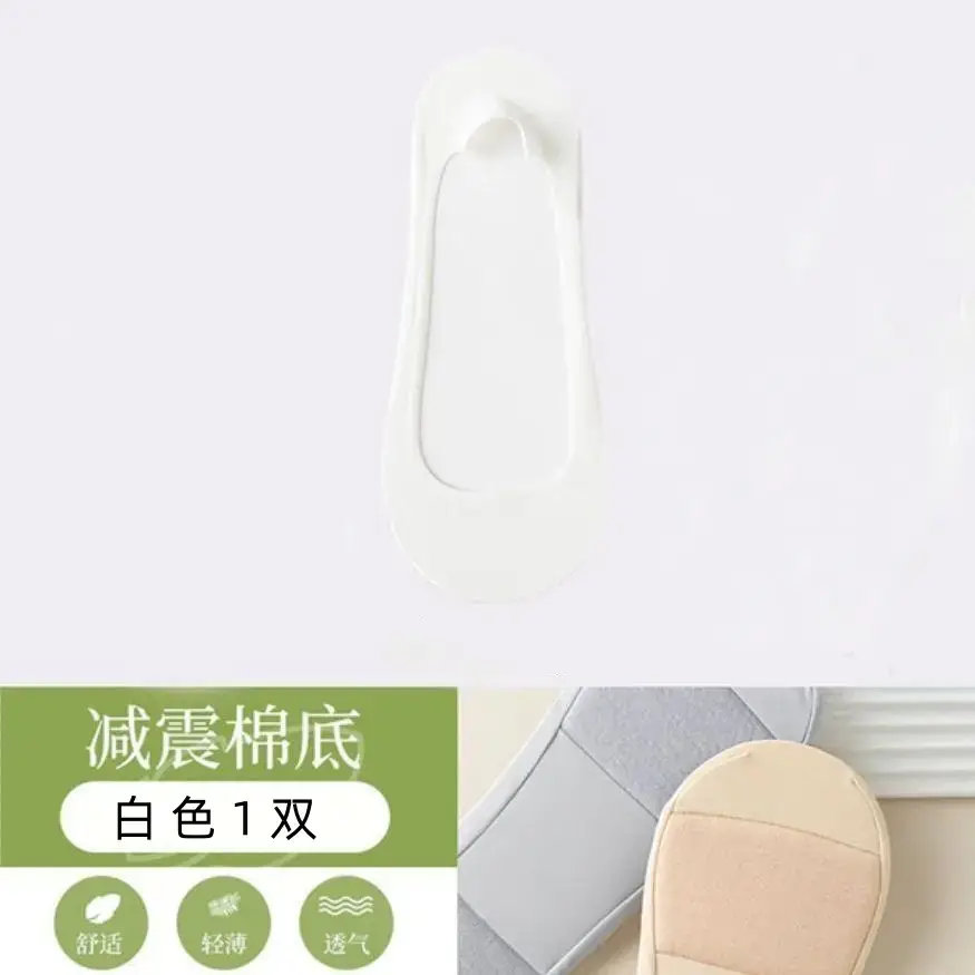 Cotton-Soled Low-Cut Invisible Socks for Women, Summer Thin Non-Slip Anti-Breakage Socks for New Shoes and High Heels