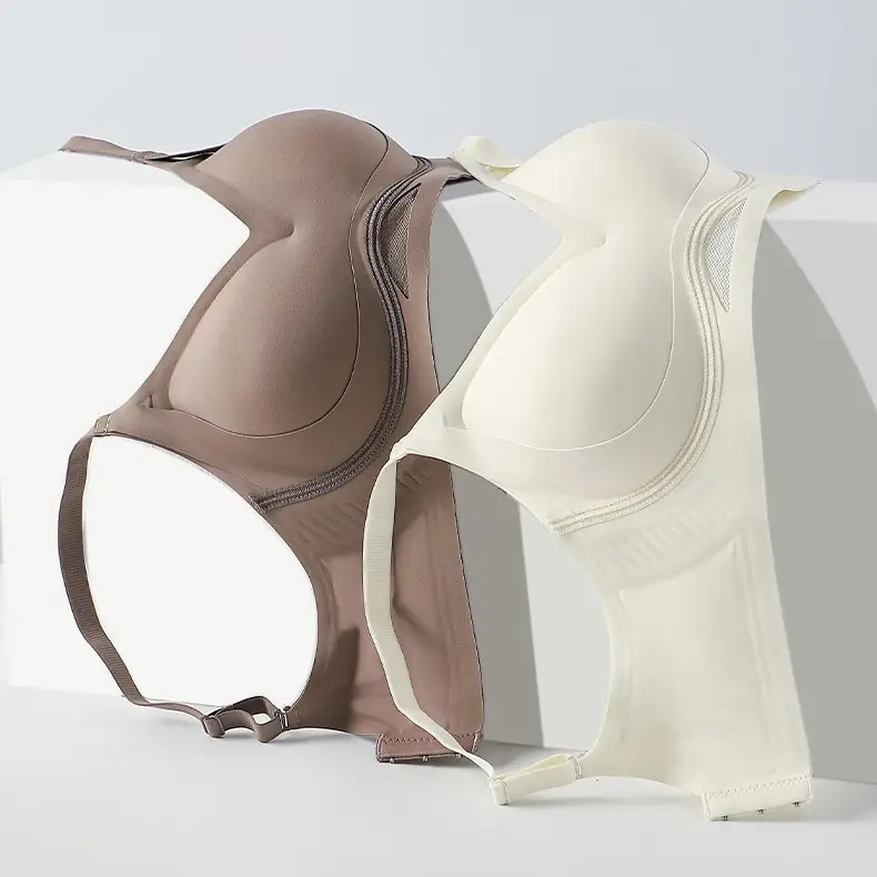 Push-Up Seamless Adjustable Bra with Palm-Shaped Cups, Wireless, Three-Dimensional, Non-Gaping Cups, Soft and High Elasticity