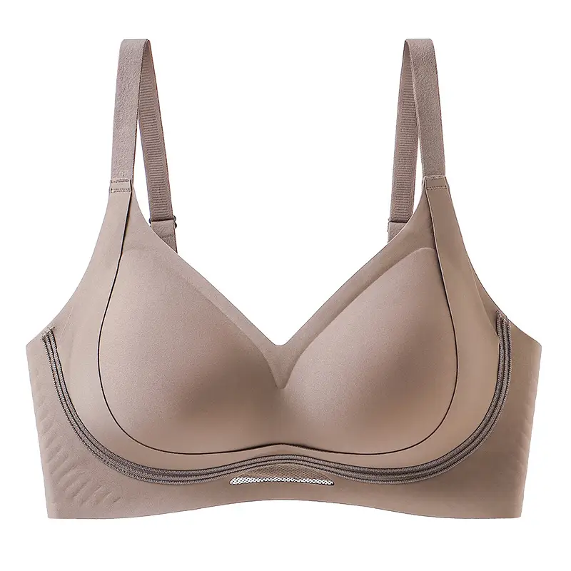 Push-Up Seamless Adjustable Bra with Palm-Shaped Cups, Wireless, Three-Dimensional, Non-Gaping Cups, Soft and High Elasticity