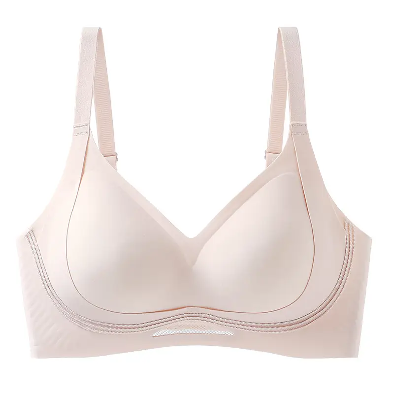 Push-Up Seamless Adjustable Bra with Palm-Shaped Cups, Wireless, Three-Dimensional, Non-Gaping Cups, Soft and High Elasticity