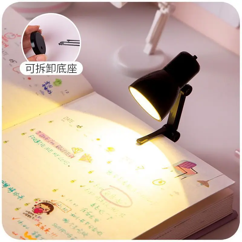 Puzzle Winter Lamp Small Lamp Atmosphere Ed Clip Lamp Creative Mini Desk Lamp Cute Night Light Student Eye Protection Study Lamp