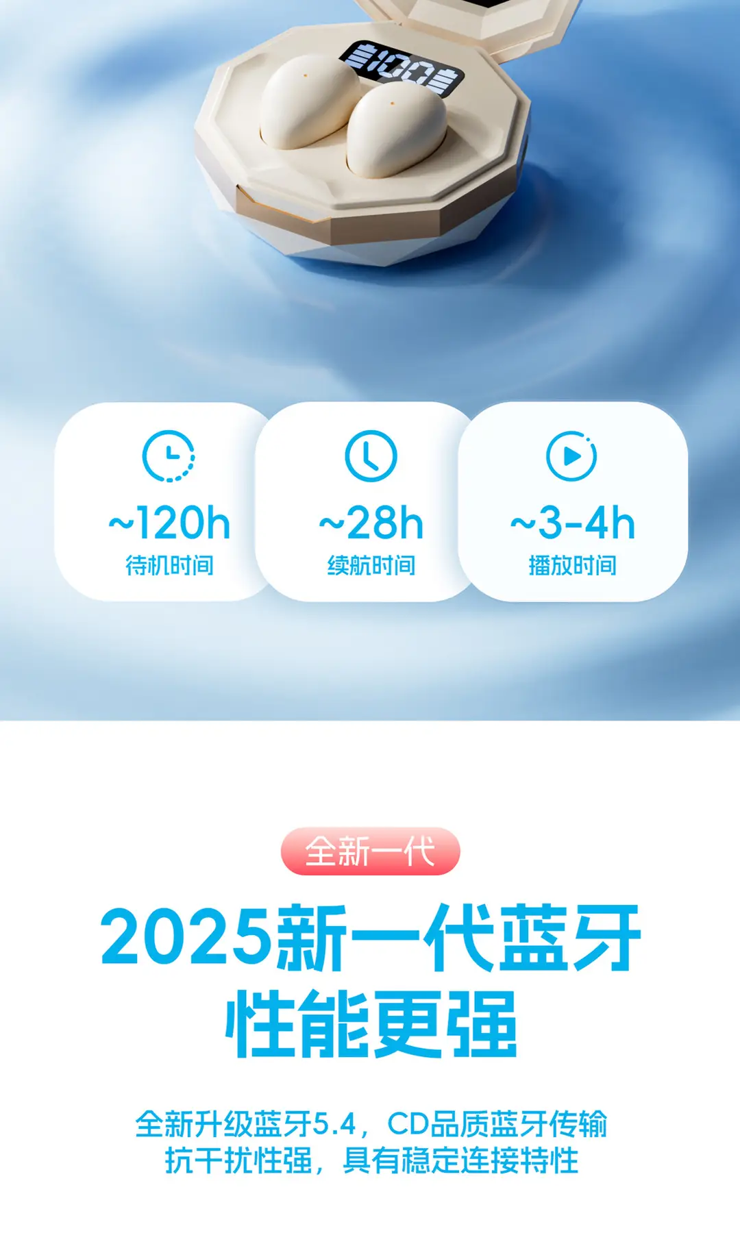 Mini Invisible Sleep Headphones, Painless for Side Sleeping, No Pressure on the Ears, New Cross-Border In-Ear Wireless Bluetooth Headphones — feature 13