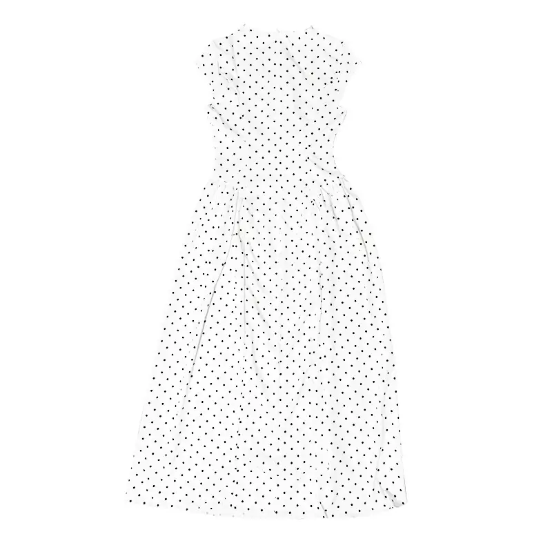 Cross-Border E-Commerce Women's Clothing French Classical Cheongsam Style Slim Fit Round Neck Sleeveless Figure-Flattering Polka Dot Print Dress for Women — feature 17