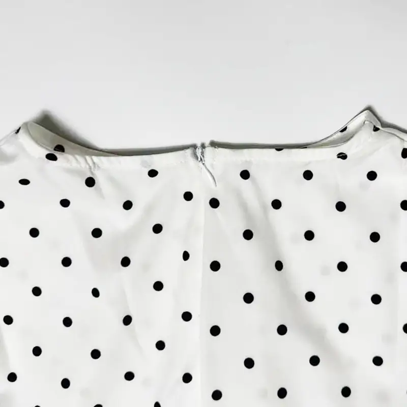 Cross-Border E-Commerce Women's Clothing French Classical Cheongsam Style Slim Fit Round Neck Sleeveless Figure-Flattering Polka Dot Print Dress for Women — feature 18