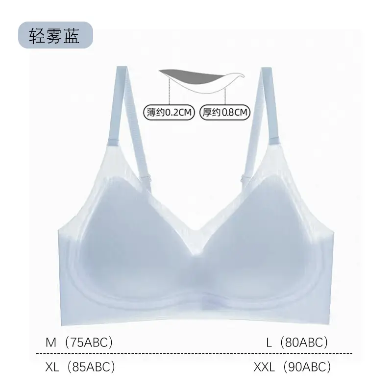 Women's Lingerie for Small Busts, Gathers and Supports Side Breasts, Prevents Sagging, Seamless, Wireless, Thin, Summer Cool Feel, Beautiful Back, Comfortable Bra
