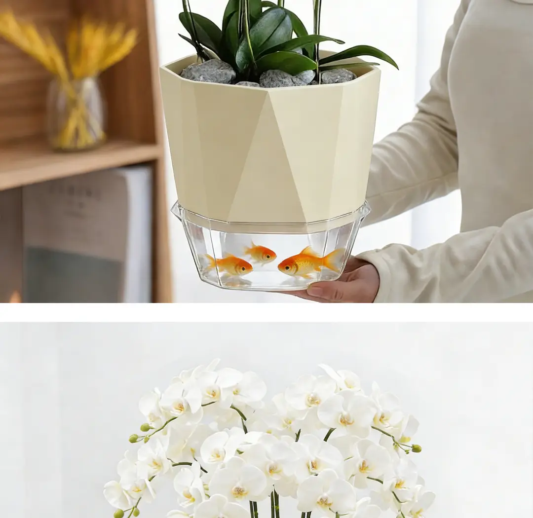Self-Watering Flower Pot, Self-Absorbing Water, Trendy New Model for Lazy People, Plastic Gallon Pot for Green Plants, Roses, Orchids, and Succulents for Balcony — feature 20