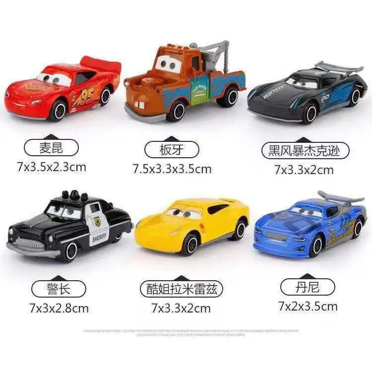 Cars 3 Lightning Mcqueen Children's Toy Sliding Alloy Car Black Storm 2 Mater Boy Gift — feature 10