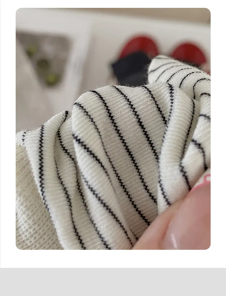 Vintage Striped Socks for Women, Spring and Summer Japanese Style Casual Mid-Calf Maternity Socks, Same Style as on Xiaohongshu, Seamless Cotton Slouch Socks — feature 6