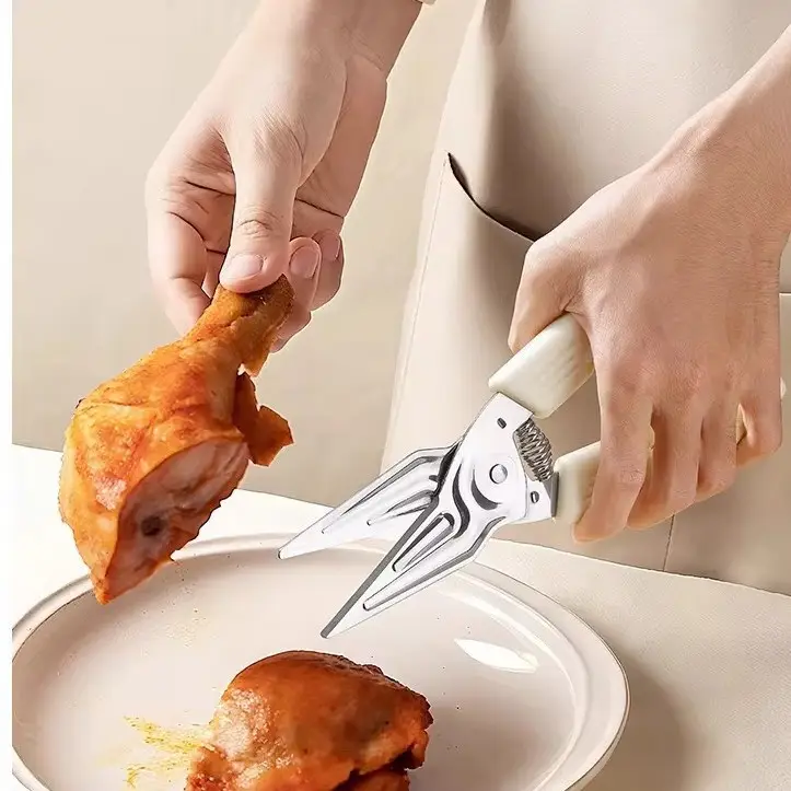 Magnetic Kitchen Bone Cutting Scissors with Stainless Steel Handle - Image 7
