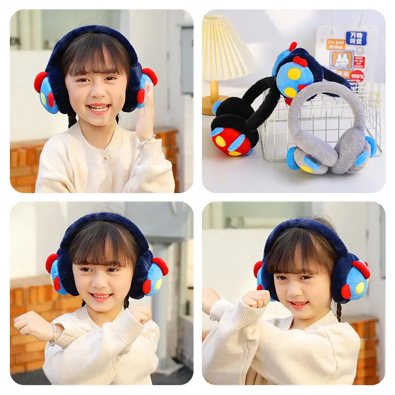 Warm Ear Bear Boy Cartoon Earmuffs Children's Warm Ear Covers Boys' Cute Anti-Freeze Ear Pads Ear Protection Ear Covers Ear Warmers
