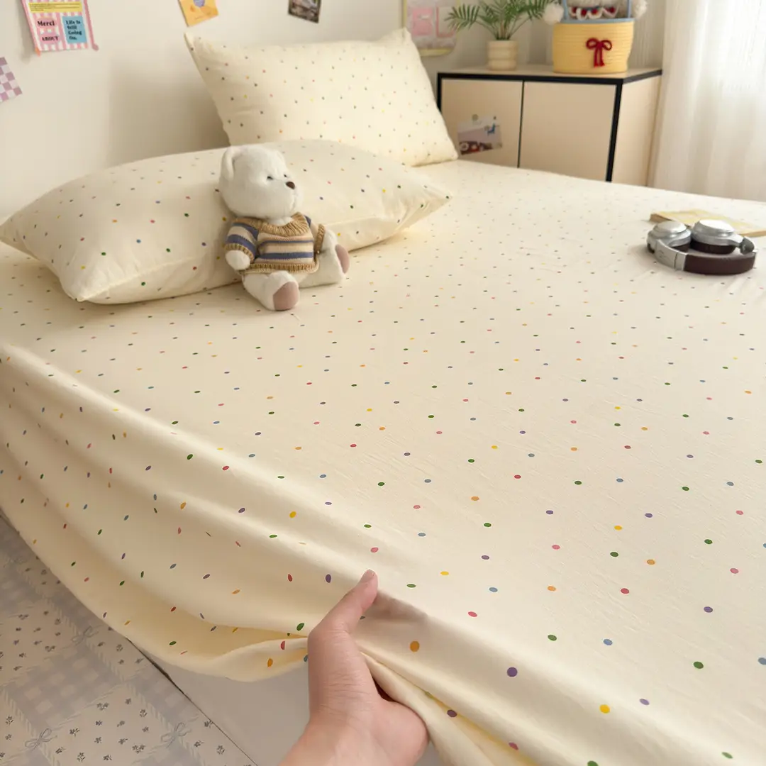 Maternity and Baby-Grade Class a Ultra-Soft Single Bed Sheet, Traditional Pure Washed Cotton Single Bed Sheet, Pure Cotton Student Dormitory Single Bed Sheet 4