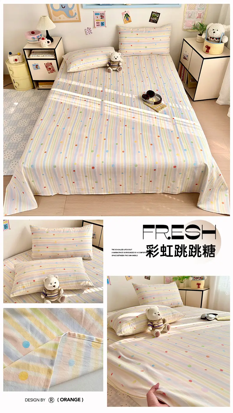 Maternity and Baby-Grade Class a Ultra-Soft Single Bed Sheet, Traditional Pure Washed Cotton Single Bed Sheet, Pure Cotton Student Dormitory Single Bed Sheet 4 — feature 18