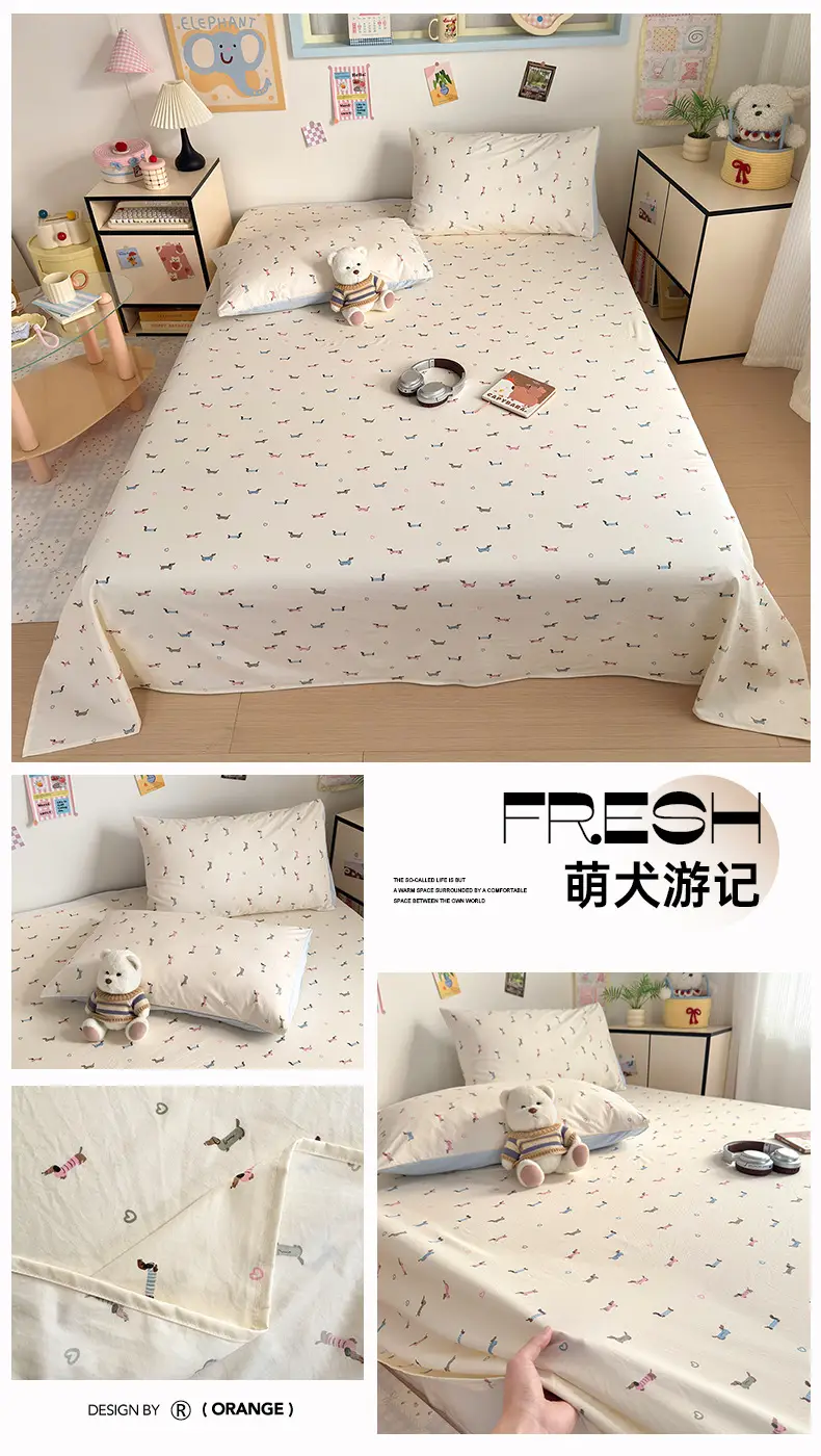 Maternity and Baby-Grade Class a Ultra-Soft Single Bed Sheet, Traditional Pure Washed Cotton Single Bed Sheet, Pure Cotton Student Dormitory Single Bed Sheet 4 — feature 20