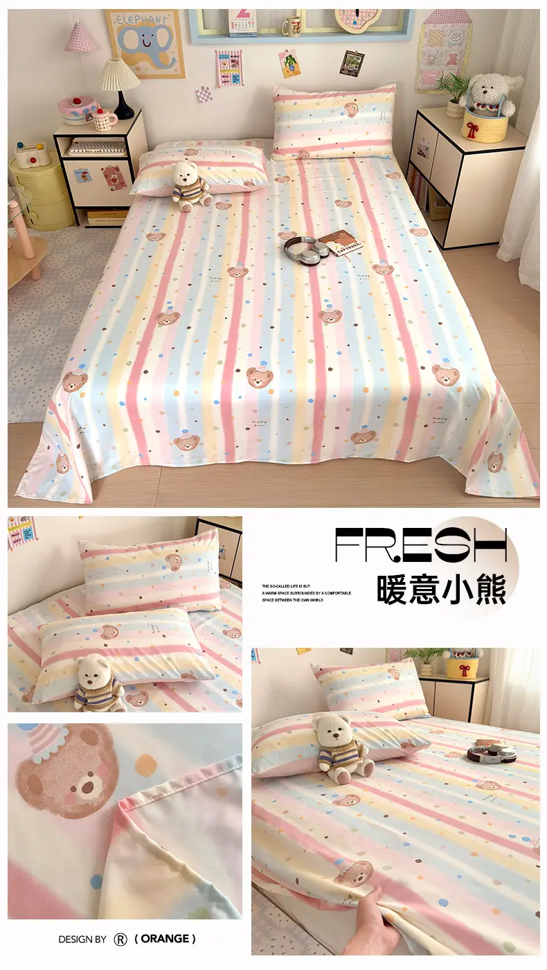 Maternity and Baby-Grade Class a Ultra-Soft Single Bed Sheet, Traditional Pure Washed Cotton Single Bed Sheet, Pure Cotton Student Dormitory Single Bed Sheet 4 — feature 25