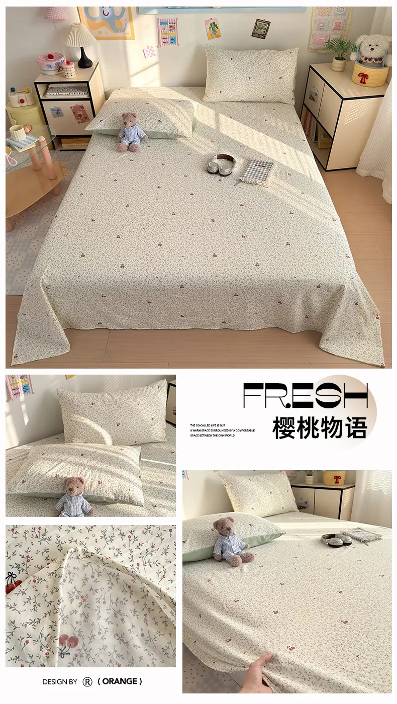 Maternity and Baby-Grade Class a Ultra-Soft Single Bed Sheet, Traditional Pure Washed Cotton Single Bed Sheet, Pure Cotton Student Dormitory Single Bed Sheet 4 — feature 28