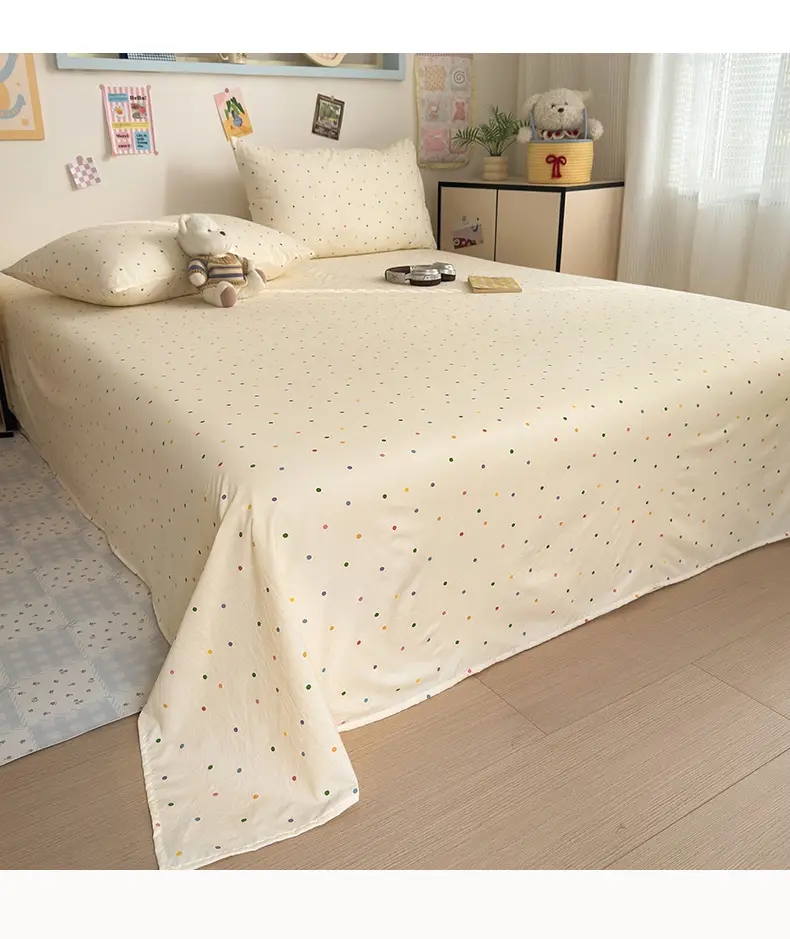 Maternity and Baby-Grade Class a Ultra-Soft Single Bed Sheet, Traditional Pure Washed Cotton Single Bed Sheet, Pure Cotton Student Dormitory Single Bed Sheet 4 — feature 7