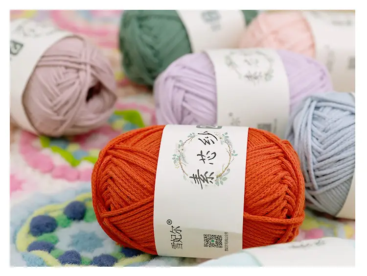Snow Princess Pure Cotton Yarn No. 2 2mm Round Hollow Cotton Yarn Crochet Cotton Thread DIY Handmade Knitting Yarn — feature 4
